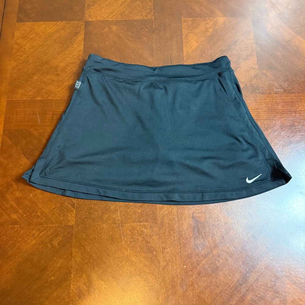 Nike Dri-Fit Women's Black Athletic Tennis Skirt Skort Size L‎